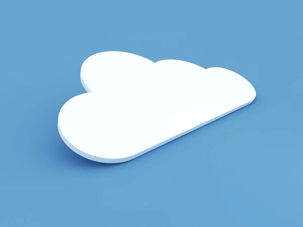 Concetto Cloud su sfondo blu — Foto Stock