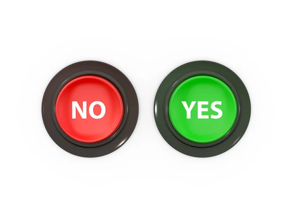 Não e sim botões — Fotografia de Stock