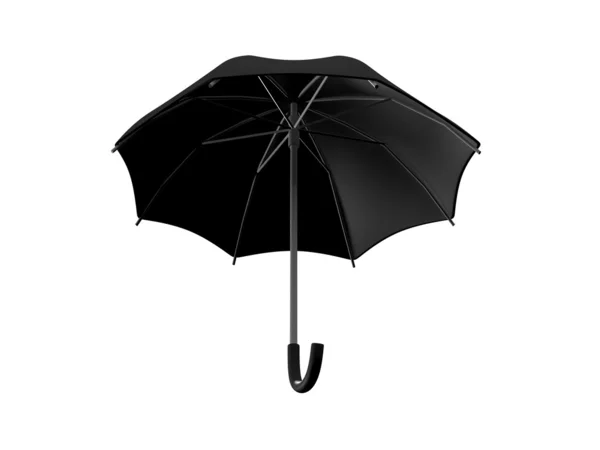 Černý deštník na vzduchu — Stock fotografie