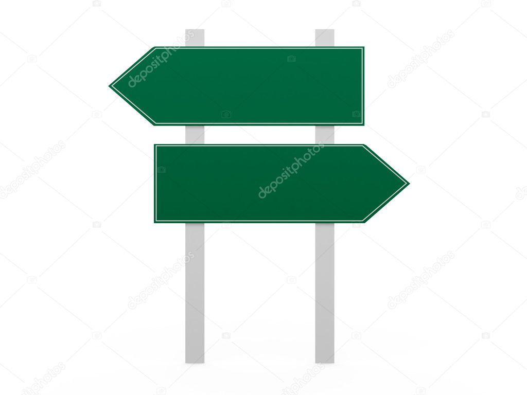 Blank Road Signs