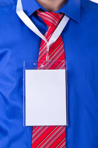 Businessman with Name Tag — Stock Photo, Image