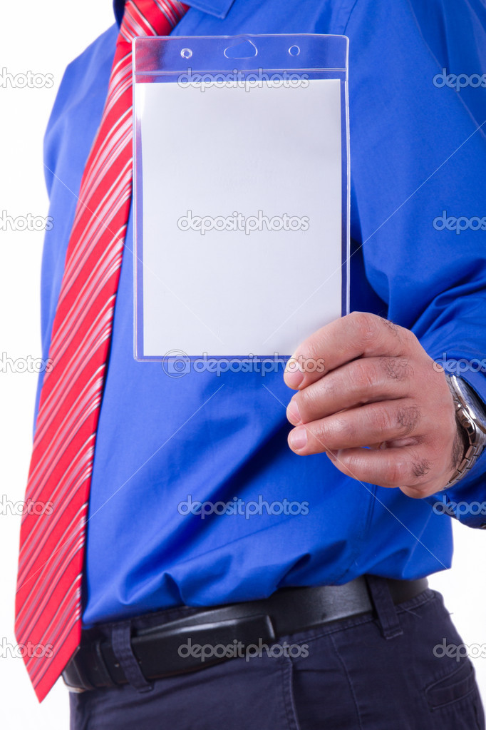 Businessman Showing His Identification Card