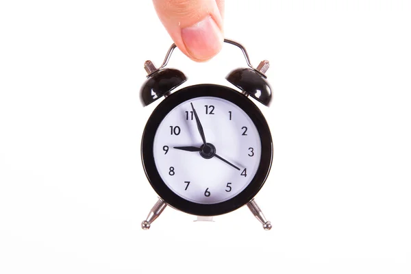 Hand bedrijf alarm clock — Stockfoto