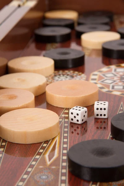 Complicated Backgammon Chips — Stock Photo, Image