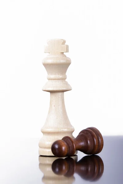 King Win the Game Against Pawn — Stock Photo, Image