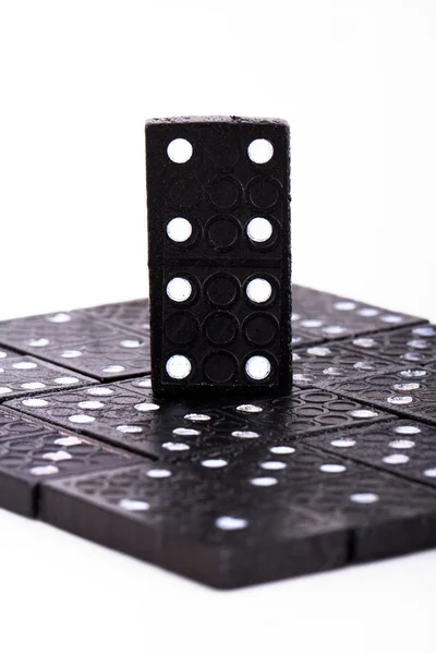 Domino lideri ile — Stok fotoğraf