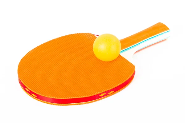 Tischtennisschläger und Ball — Stockfoto