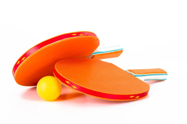 Racchette da ping pong e palla — Foto Stock