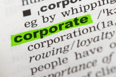 sözcük Sözlükte kurumsal