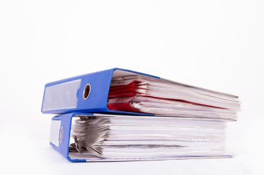 office klasörler yığını
