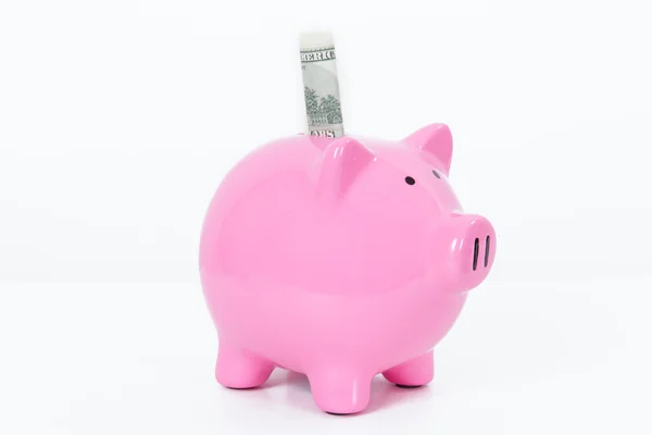 Piggy Bank and Money — Stock Photo, Image