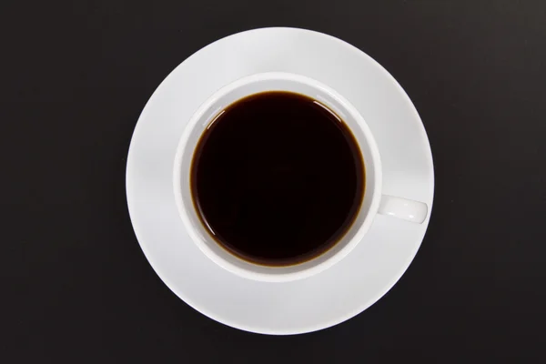 Café negro en taza blanca — Foto de Stock