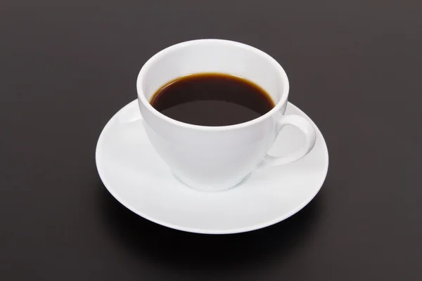 Café negro en taza blanca — Foto de Stock