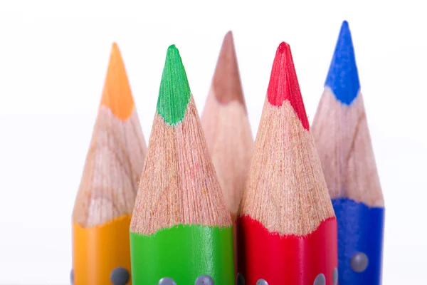 Närbild på färgglada ritning pennor — Stockfoto