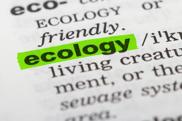 Word Ecology in Dictionary — Stock Photo, Image