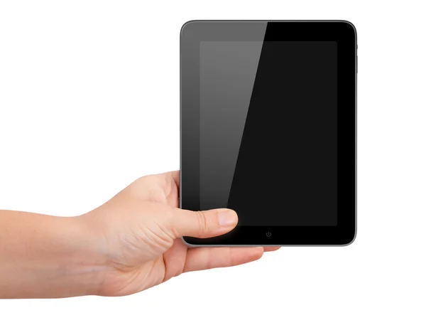 Tablet Segurando à Mão — Fotografia de Stock