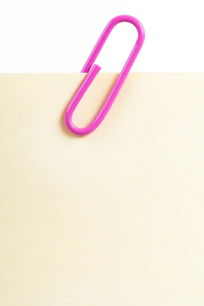 Paperclip met kleverige post — Stockfoto