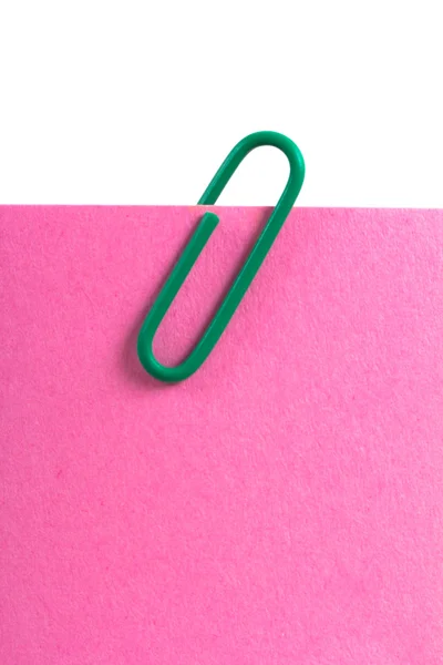 Sticky Note and Paper Clip — Stock Photo, Image