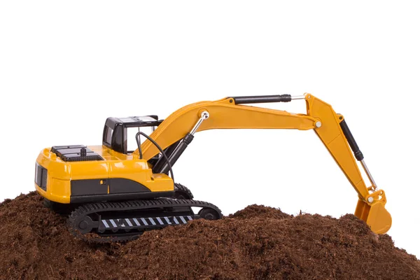 Excavator on Soil — Stock Photo, Image