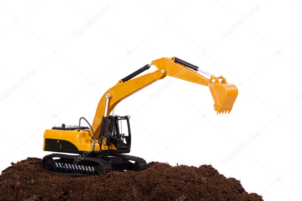 Excavator on Soil