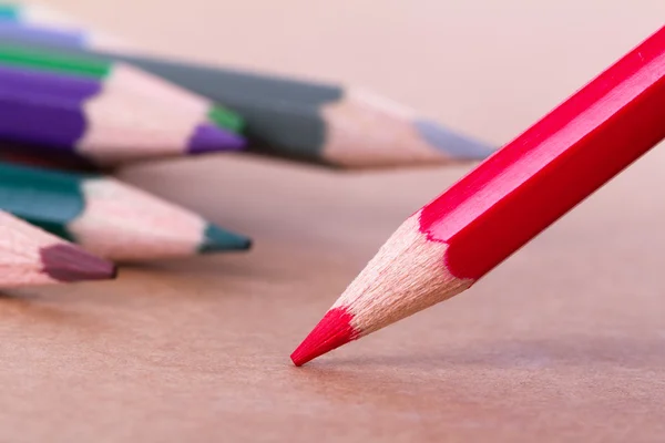 Colorful Pencils on Textured Background — Stock Photo, Image