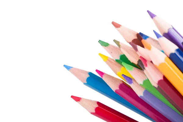 Lápis coloridos com copyspace — Fotografia de Stock