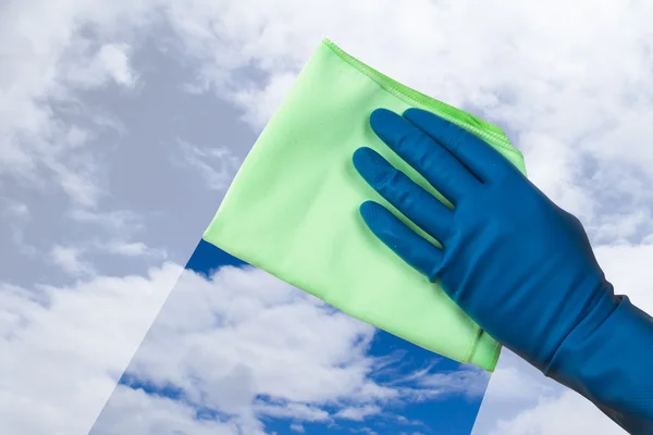 Hand Cleaning Sky — Stock Photo, Image