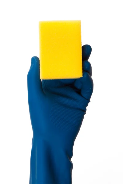 Hand Holding Sponge — Stock Photo, Image