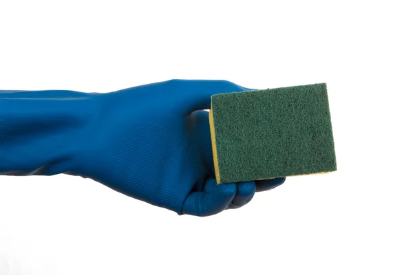 Hand Holding Sponge — Stock Photo, Image