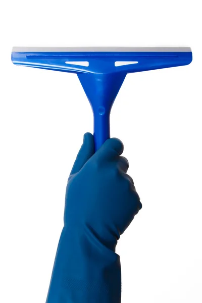 Hand Holding Squeegee — Stock Photo, Image