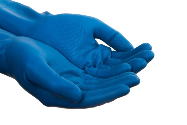 Hand in Gloves Opening Hands — Stock Photo, Image