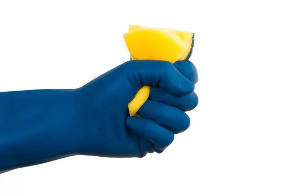 Hand Squeezes Sponge — Stock Photo, Image