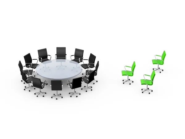 Conferentietafel en staande concept — Stockfoto