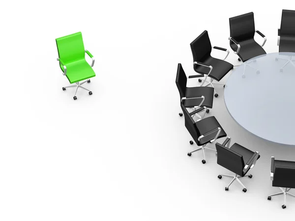 Konferensbord med kopia utrymme — Stockfoto