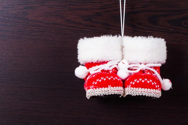 Sapatos de Natal pendurados — Fotografia de Stock