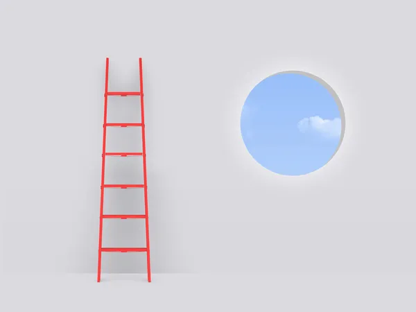 Ladder on Failure to Window — Stock Photo, Image