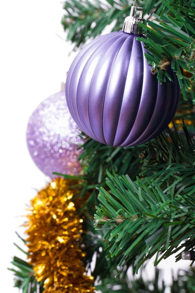 Ornamento de Ano Novo na Árvore de Natal — Fotografia de Stock