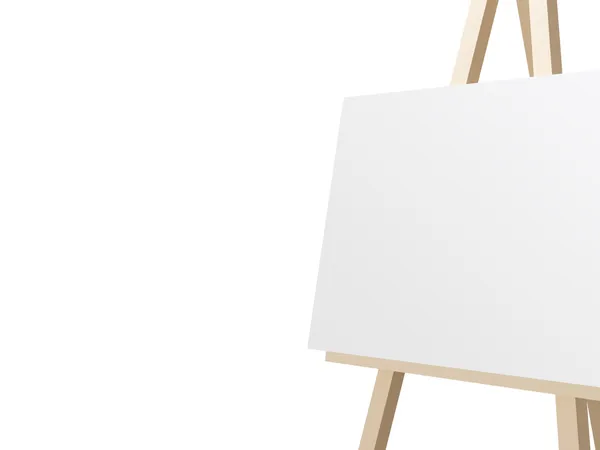 Easel with White Canvas — Stock Photo, Image