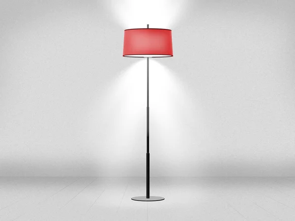 duvara karşı zemin lambası