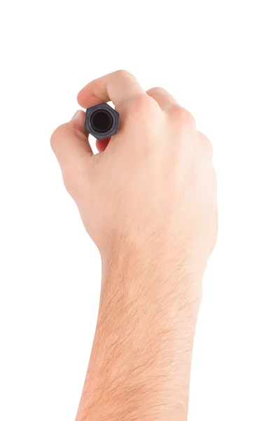 Zwarte pen met handgreep — Stockfoto