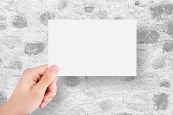 Hand Holding Blank Board — Stock Photo, Image