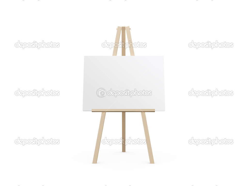 Easel with White Canvas Stock Photo by ©niglaynike 37309445