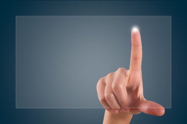 dijital ekran dokunaklı parmak