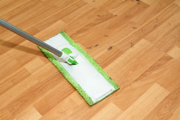 Mop Cleaning Parquet — Stock Photo, Image