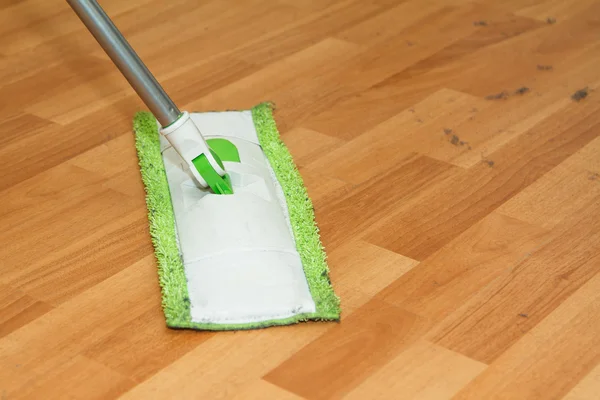 Mop Cleaning Parquet — Stock Photo, Image