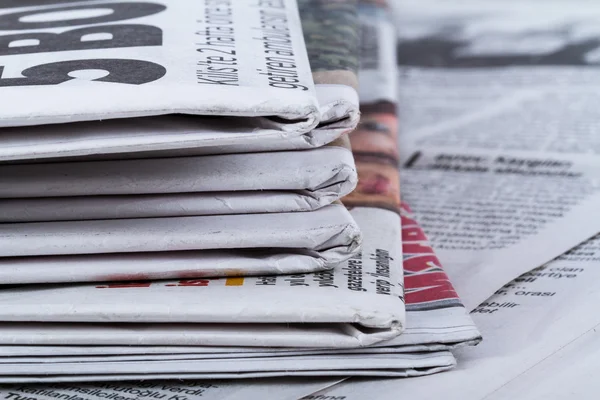 Close Up Newspapers — Stock Photo, Image