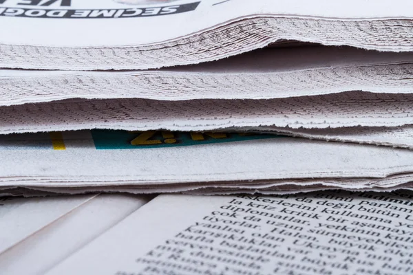 Close Up Newspapers — Stock Photo, Image