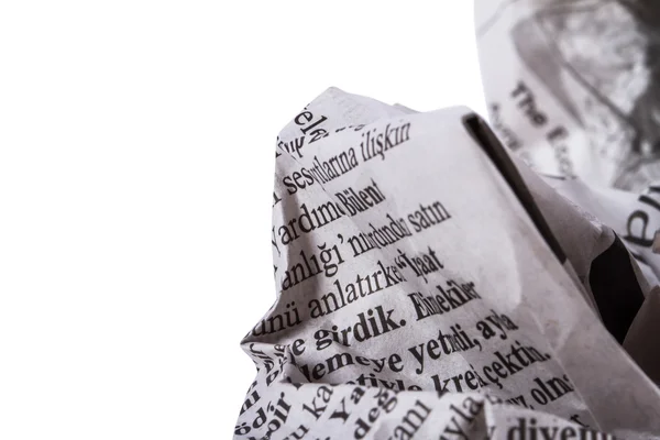 Crumpled Newspaper — Stock Photo, Image