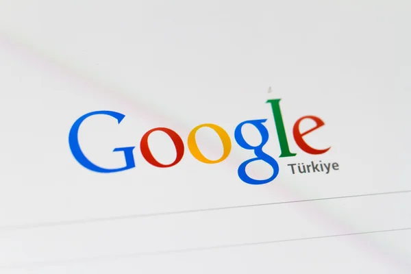 Домашняя страница и логотип Google — стоковое фото