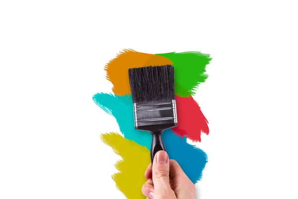 Pintura à mão Formas coloridas — Fotografia de Stock